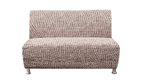 Еврочехол Чехол на 2-ух местный диван "Виста" Милано коричневый без подлокотников