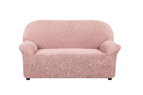 Еврочехол Чехол на 2-х местный диван Микрофибра Пепельно-розовый