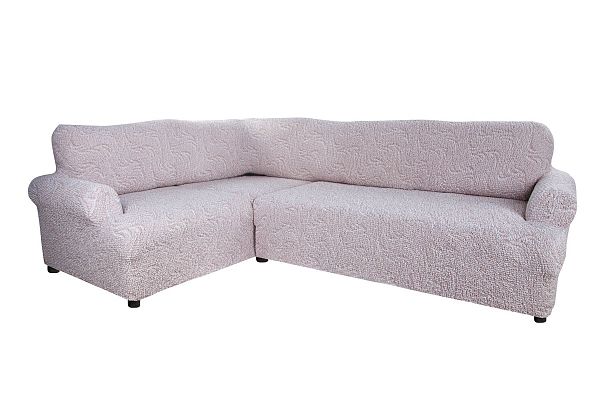 Еврочехол Чехол на классический угловой диван "Аричиато" Бриллианте бежевый