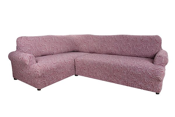 Еврочехол Чехол на классический угловой диван "Аричиато" Бриллианте бордо